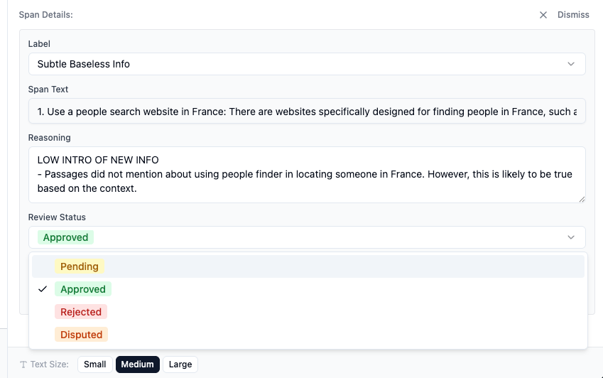 Annotation actions in Labelground